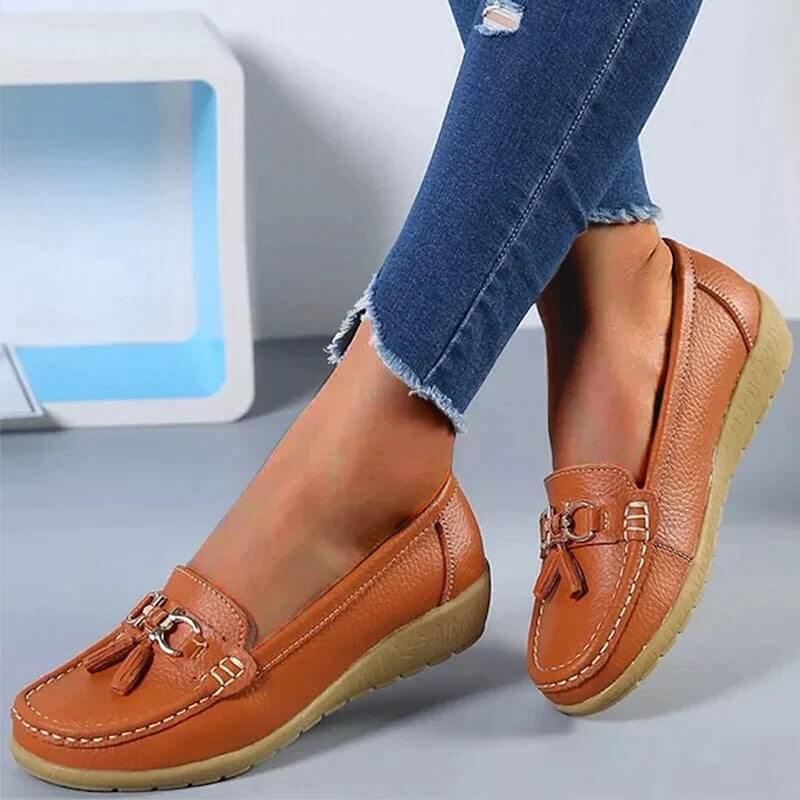 Orthopädischer Leder-Mokassin | Veloura